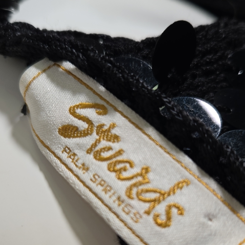 Chic Black Sequin Women's Blouse - Picture 7 of 10